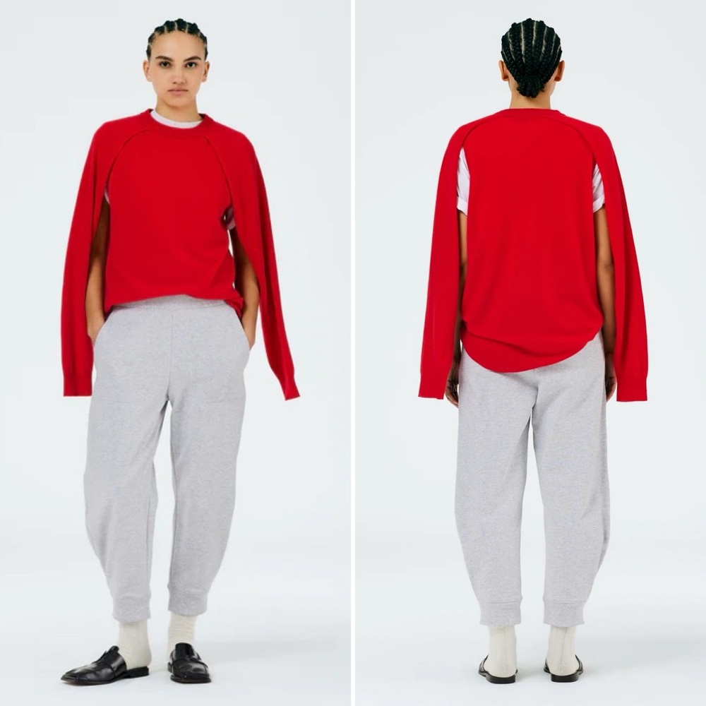 Tibi Calder Sweatpants French Terry Fabric Sculpted Ankle Size Large